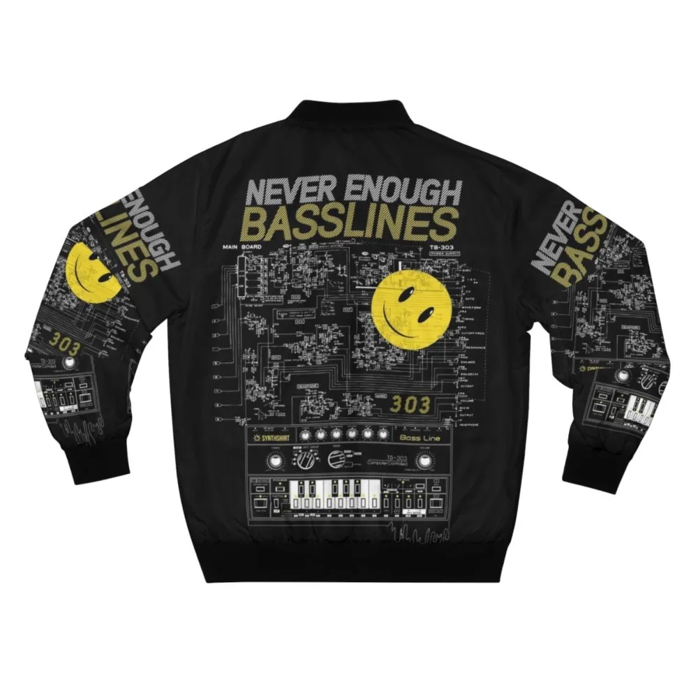 303 / Never Enough Basslines Bomber Jacket - Synth and Electronic Music