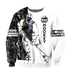 3D All Over Printed Camo Ice Hockey Unisex Sweatshirt Hoodie Shirts, Christmas Gift for Fan Family