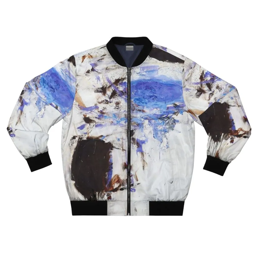 Abstract Expressionist Joan Mitchell Watercolor Bomber Jacket