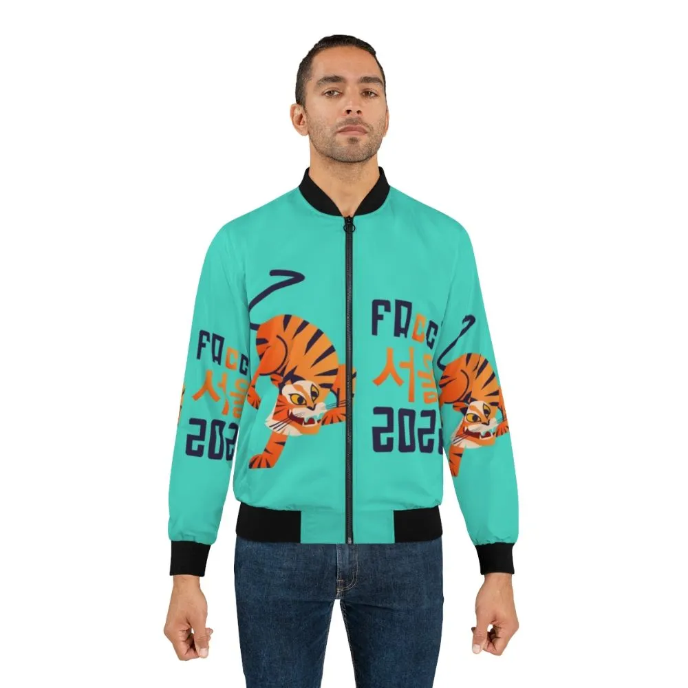 ACM FAccT Teal Bomber Jacket with Logo