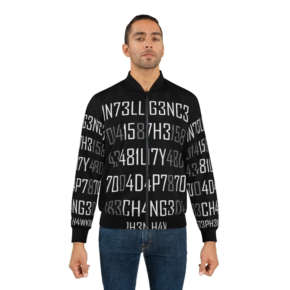 Adapt or Die Encoded Bomber Jacket for Science and Intelligence