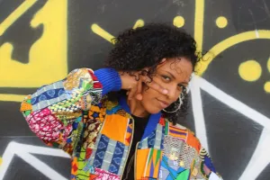 African Bomber Jacket in Patchwork- Festival Clothing