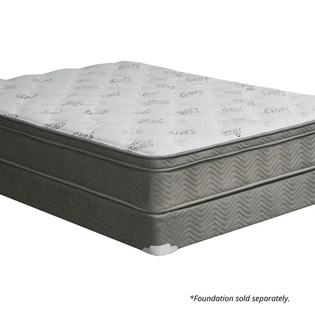 ALEKSA White, Gray 11" Euro Top Mattress, Cal.King