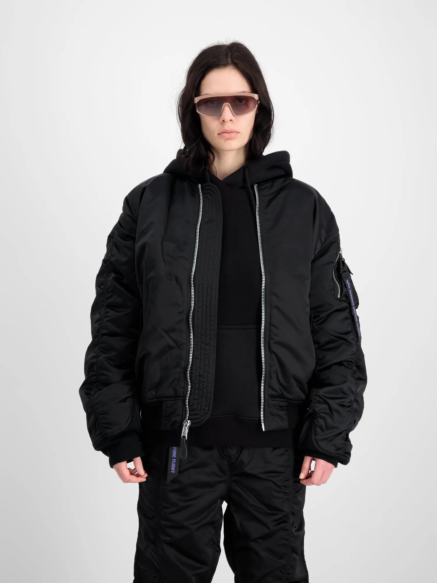 Alpha Industries UV MA-1 Bomber Jacket - Black