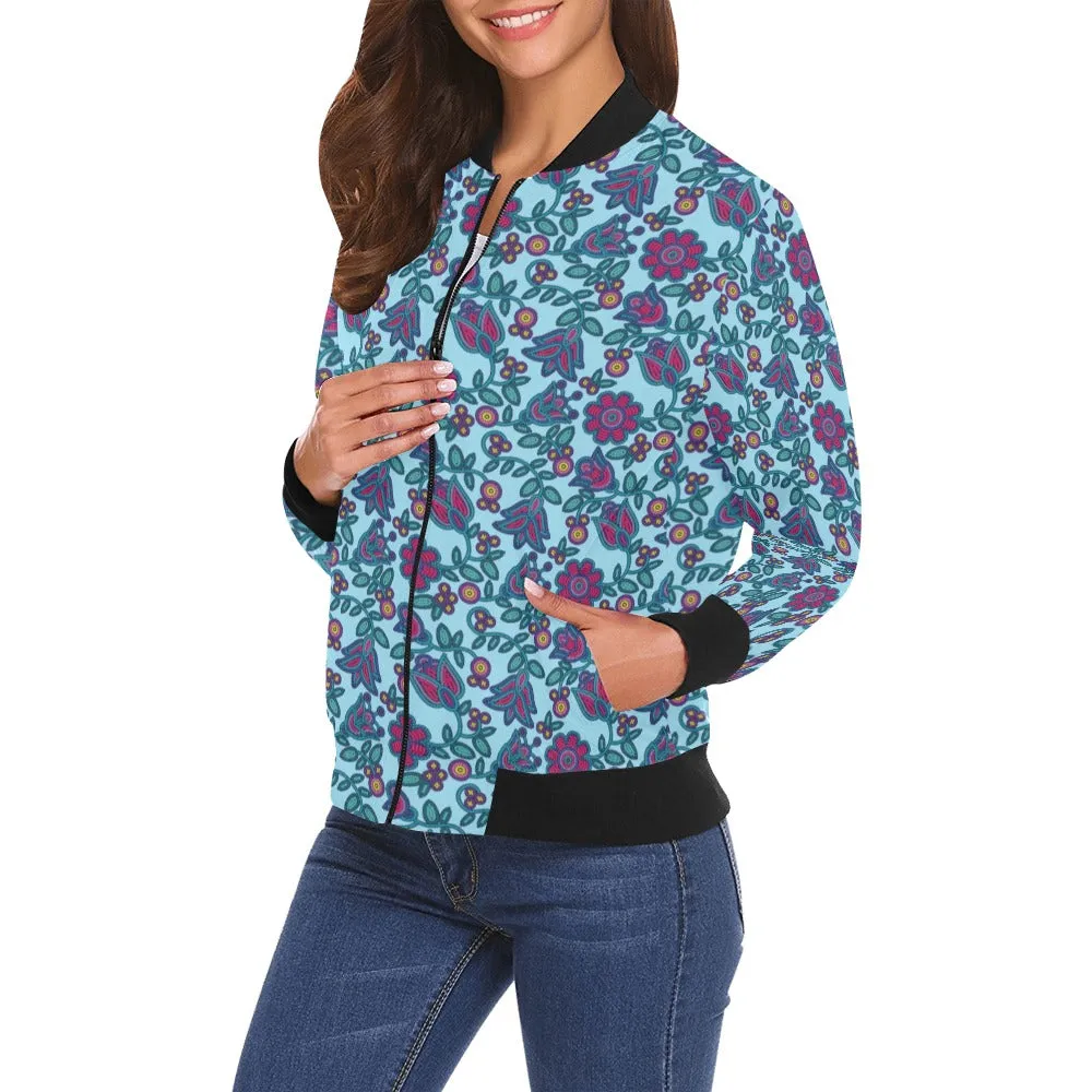 Beaded Nouveau Marine Bomber Jacket for Women