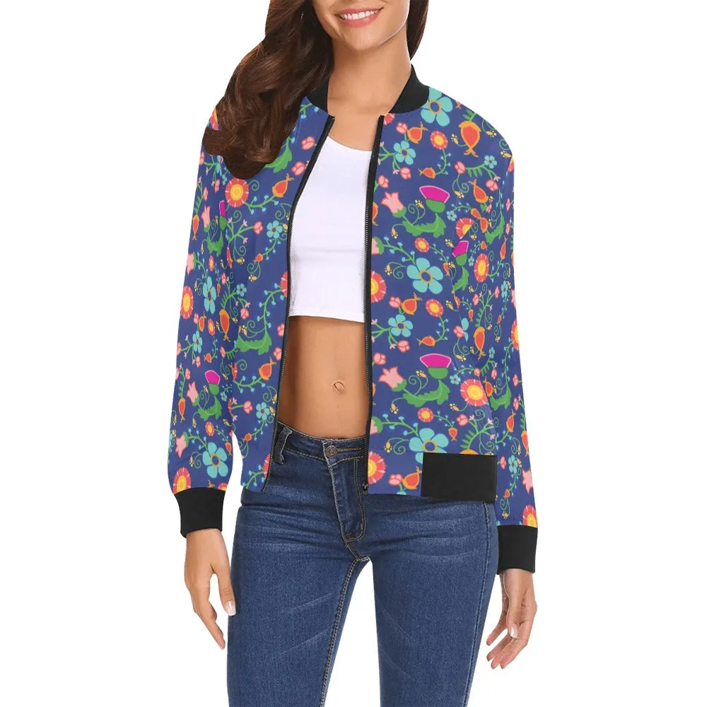 Bee Spring Twilight Bomber Jacket for Women