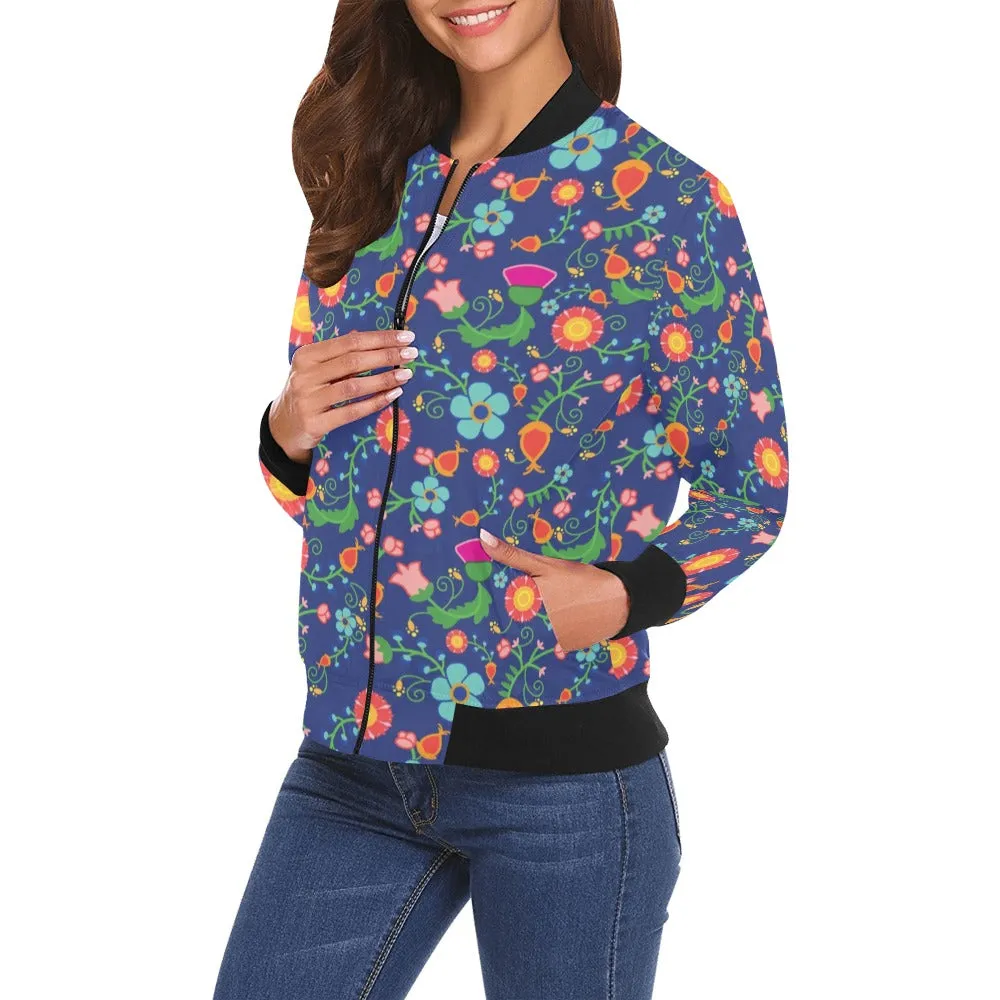 Bee Spring Twilight Bomber Jacket for Women