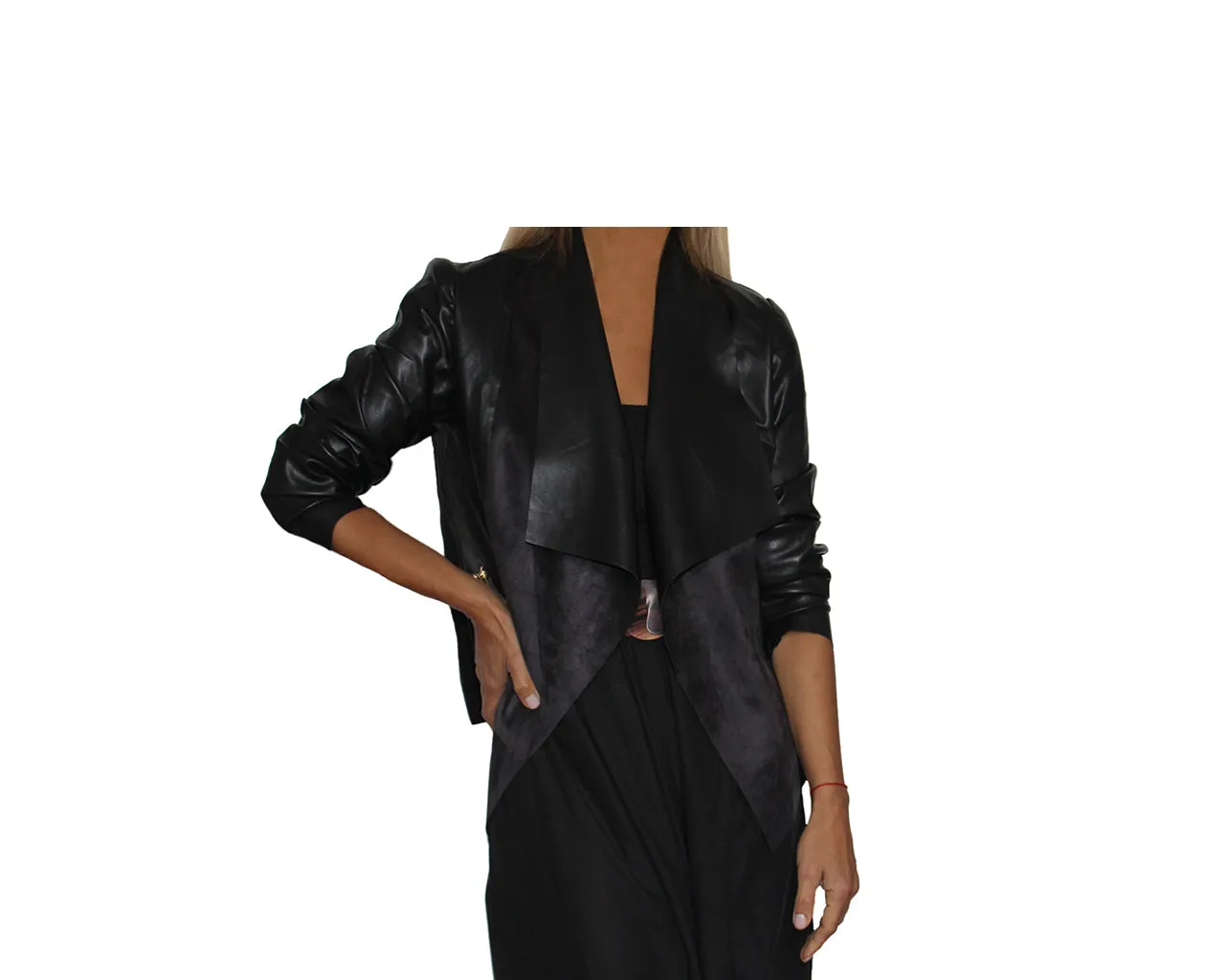 Black Vegan Leather Jacket - The Park Avenue