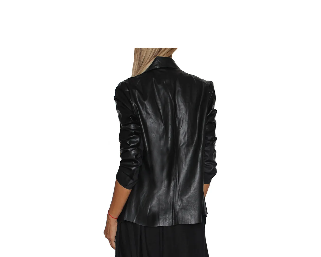 Black Vegan Leather Jacket - The Park Avenue