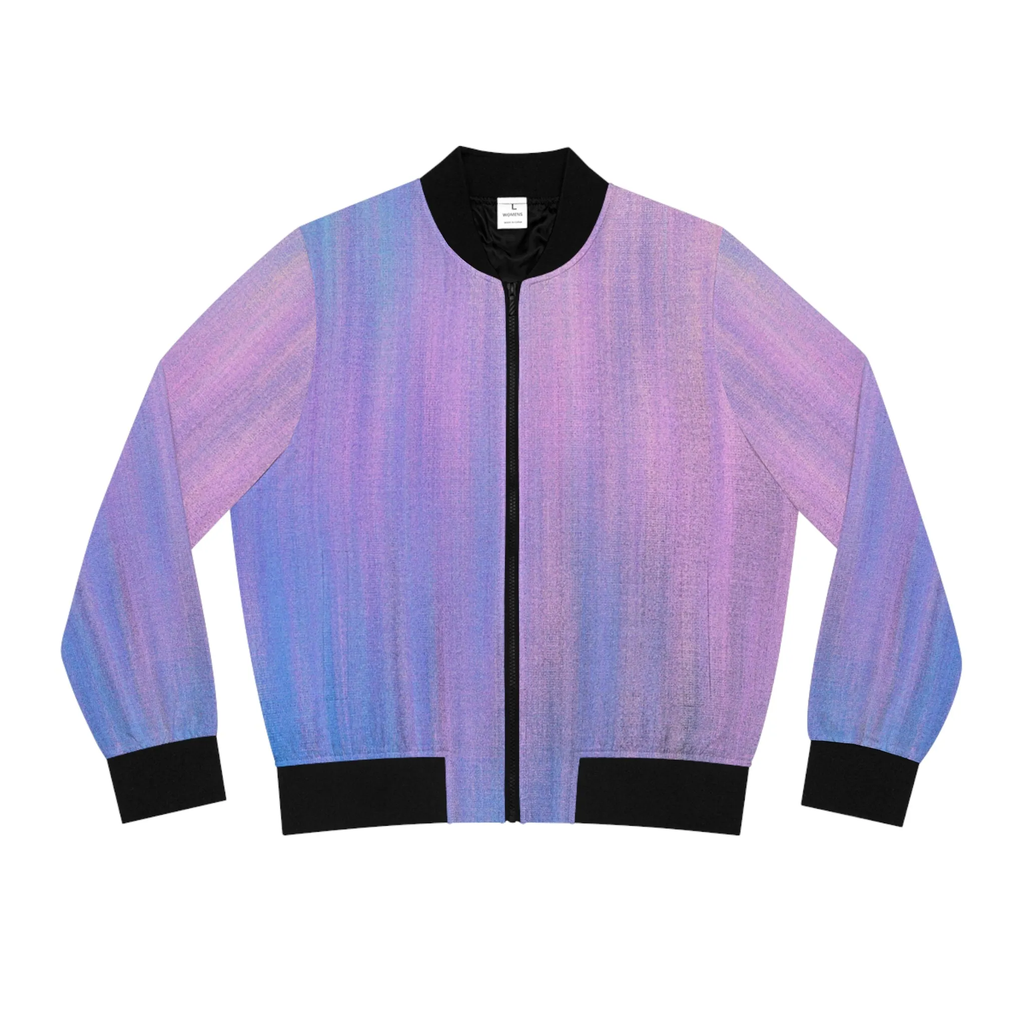 Blue & Purple Metalic - Inovax Women's Bomber Jacket