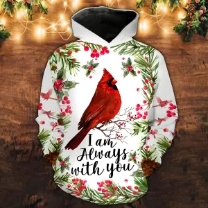 Cardinal I Am Always With You Pine Tree Hoodie