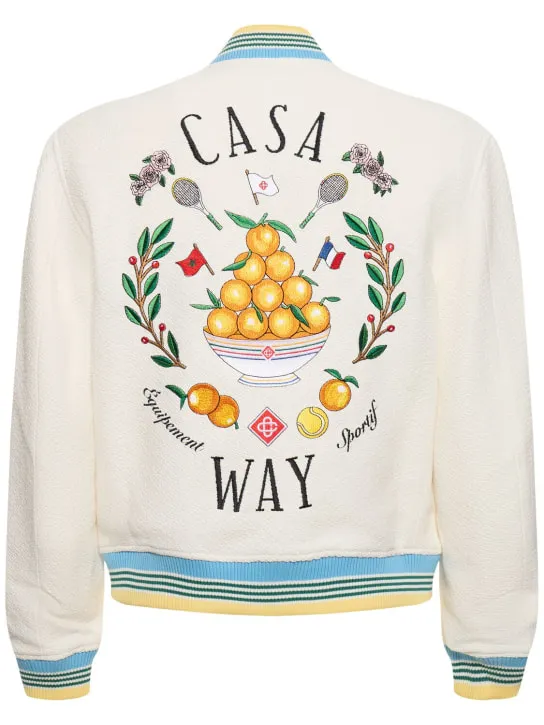 Casablanca   Casa Way viscose blend bomber jacket 