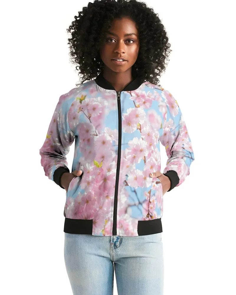 Cherry Blossom Sky Women's Bomber Jacket