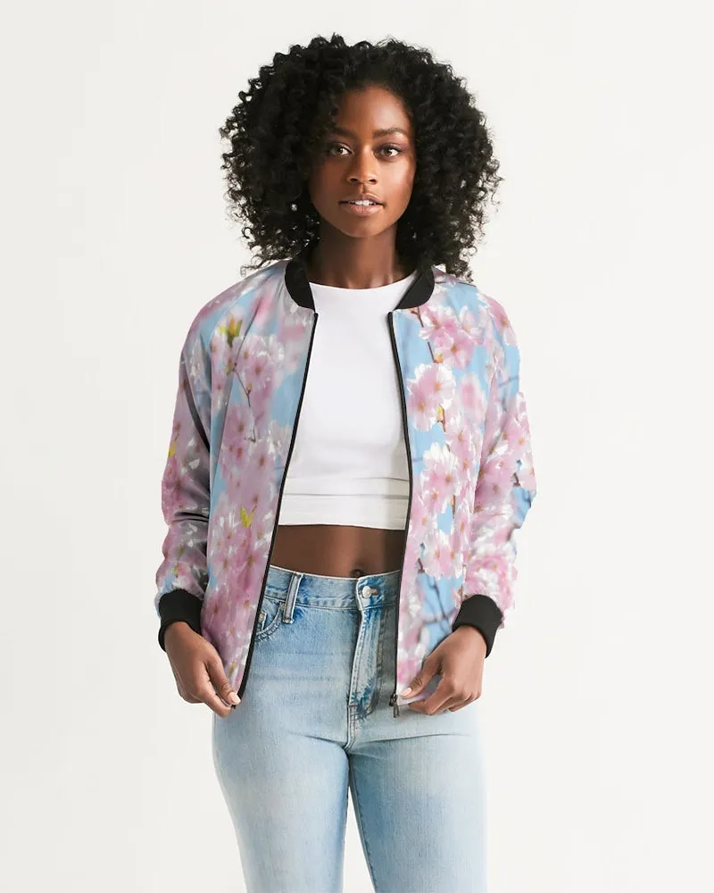 Cherry Blossom Sky Women's Bomber Jacket