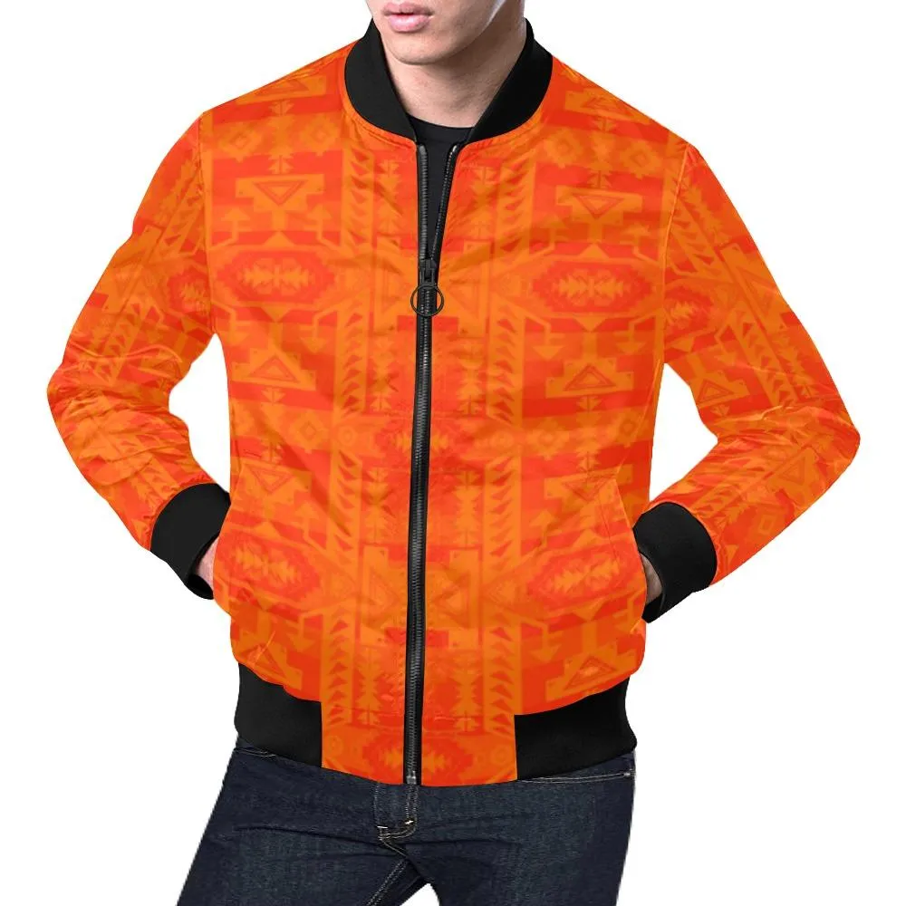 Chiefs Mountain Orange Carrying Their Prayers Bomber Jacket for Men