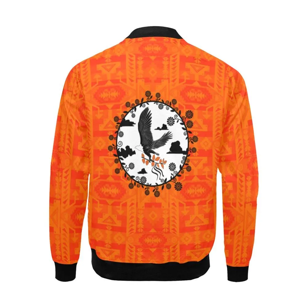 Chiefs Mountain Orange Carrying Their Prayers Bomber Jacket for Men