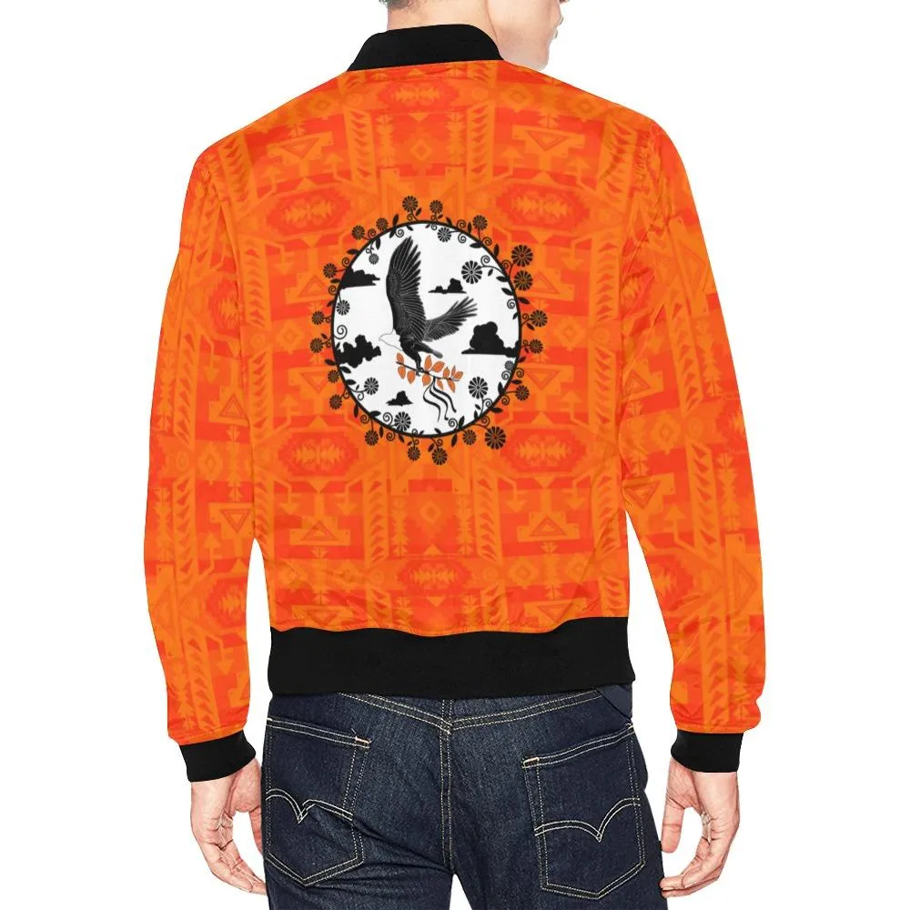 Chiefs Mountain Orange Carrying Their Prayers Bomber Jacket for Men