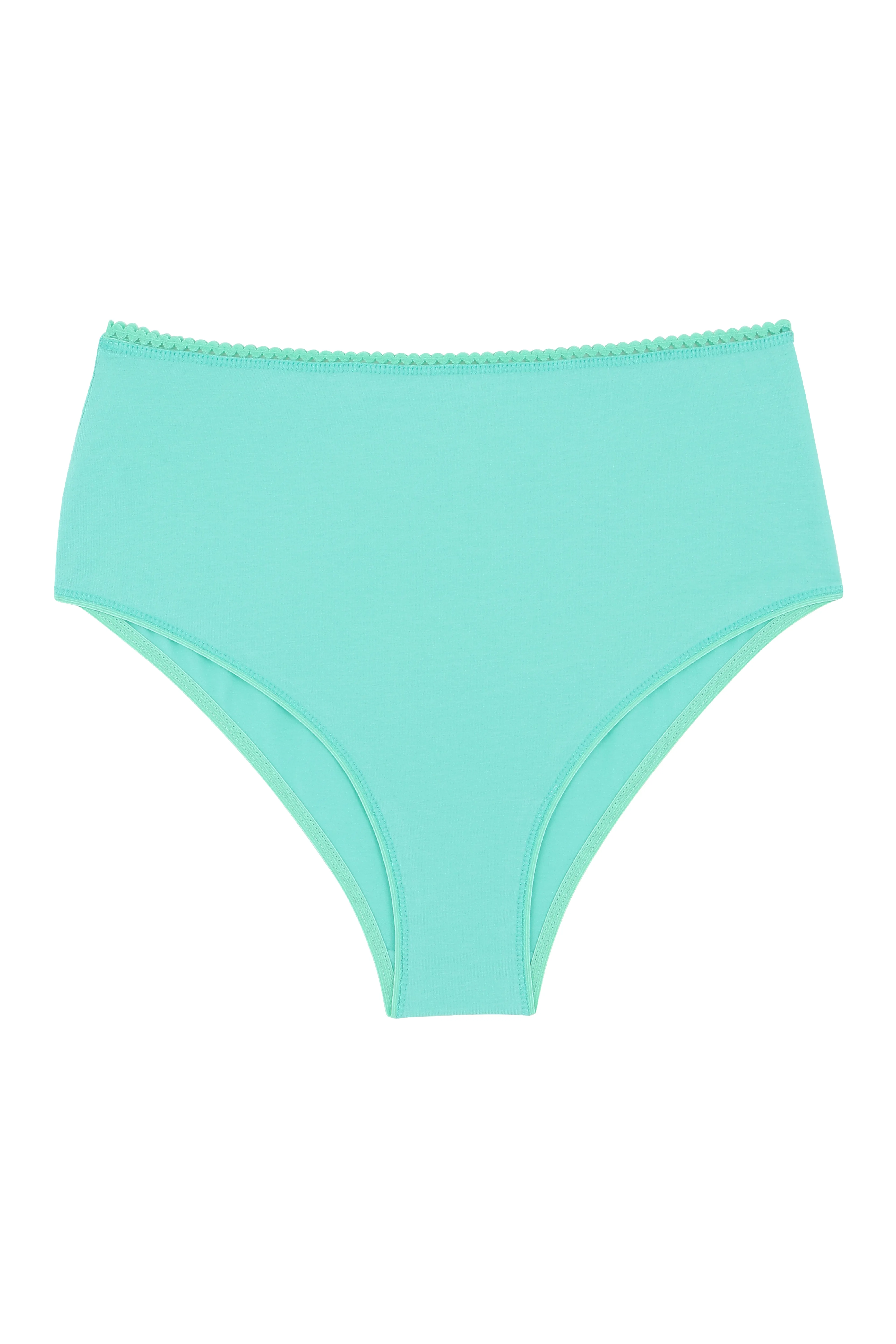 Culotte Taille Haute Coton BIO - Vert Menthe