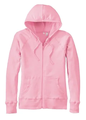 District Threads - Ladies Full Zip Hoodie.  DT227