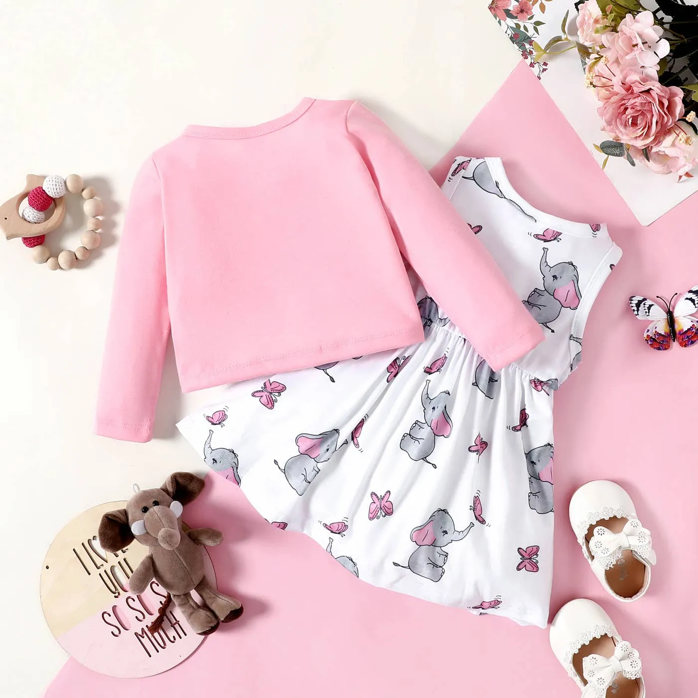 Ella Elephant Youth Dress & Cardigan