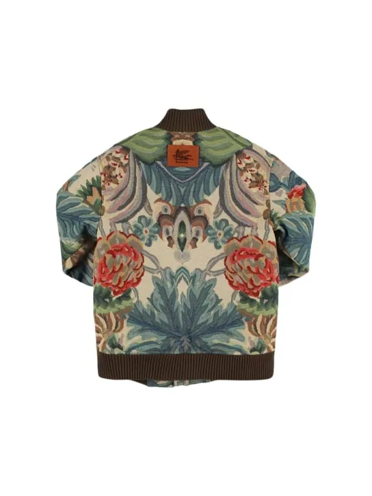 Etro   Printed cotton blend bomber jacket 