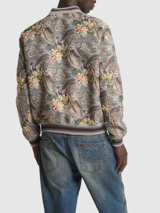 Etro   Printed tech bomber jacket 