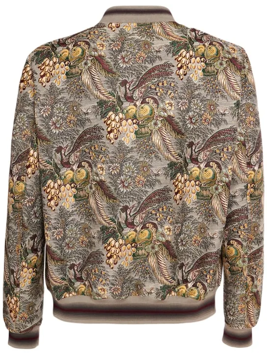 Etro   Printed tech bomber jacket 