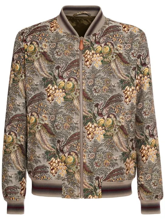 Etro   Printed tech bomber jacket 