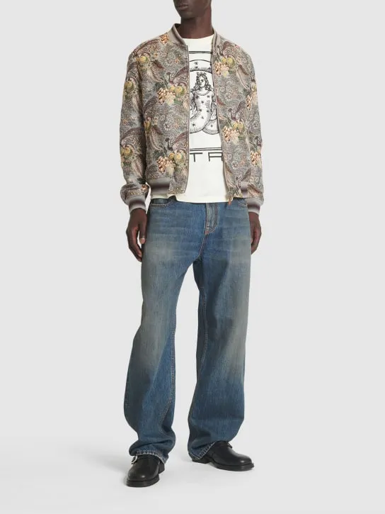 Etro   Printed tech bomber jacket 