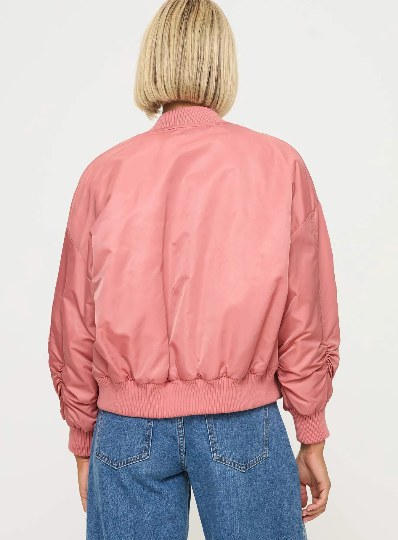 Fashionkova Regarn Bomber Jacket Dusted Rose