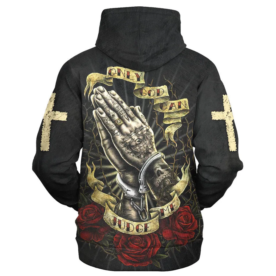 God Hoodie, Only God Can Judge Me 3D All Over Print Hoodie For Men Women, Premium Hoodie For God Lover