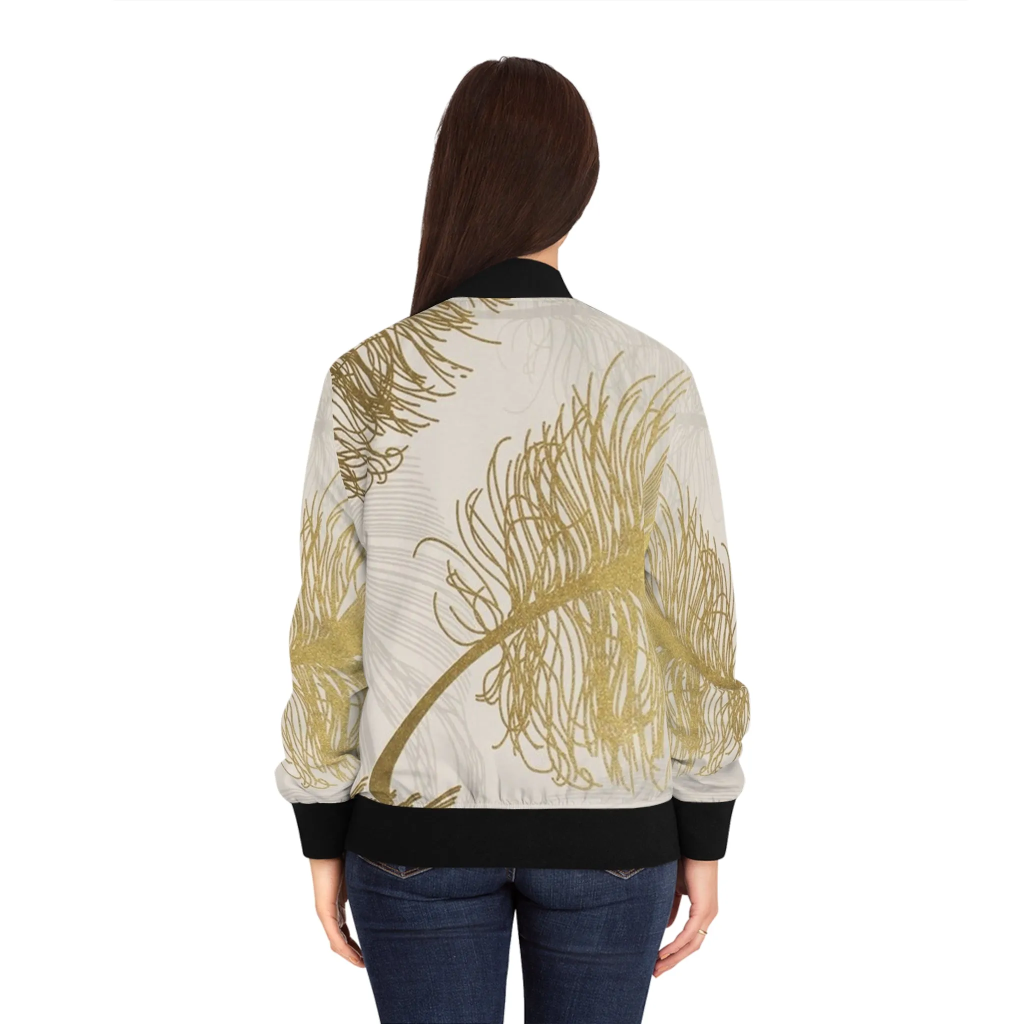 Golden Feathers - Inovax Women's Bomber Jacket