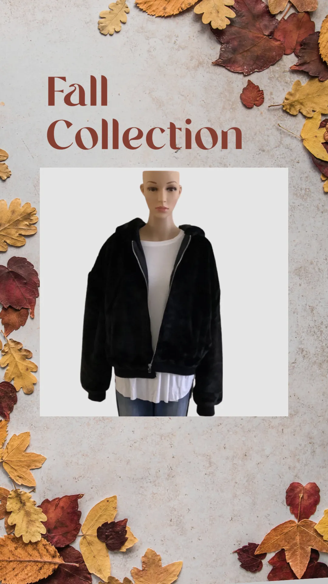 HOODED FAUX-FUR BOMBER JACKET