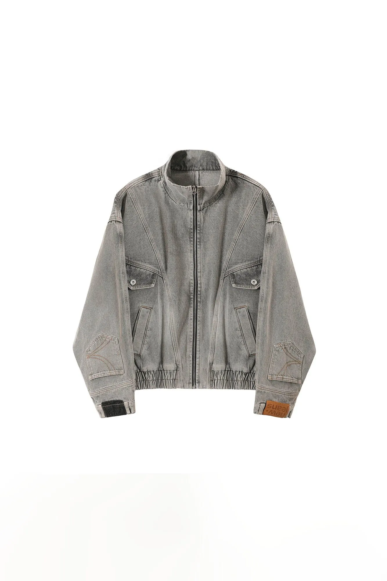 Jeans Cuff Bomber Jacket