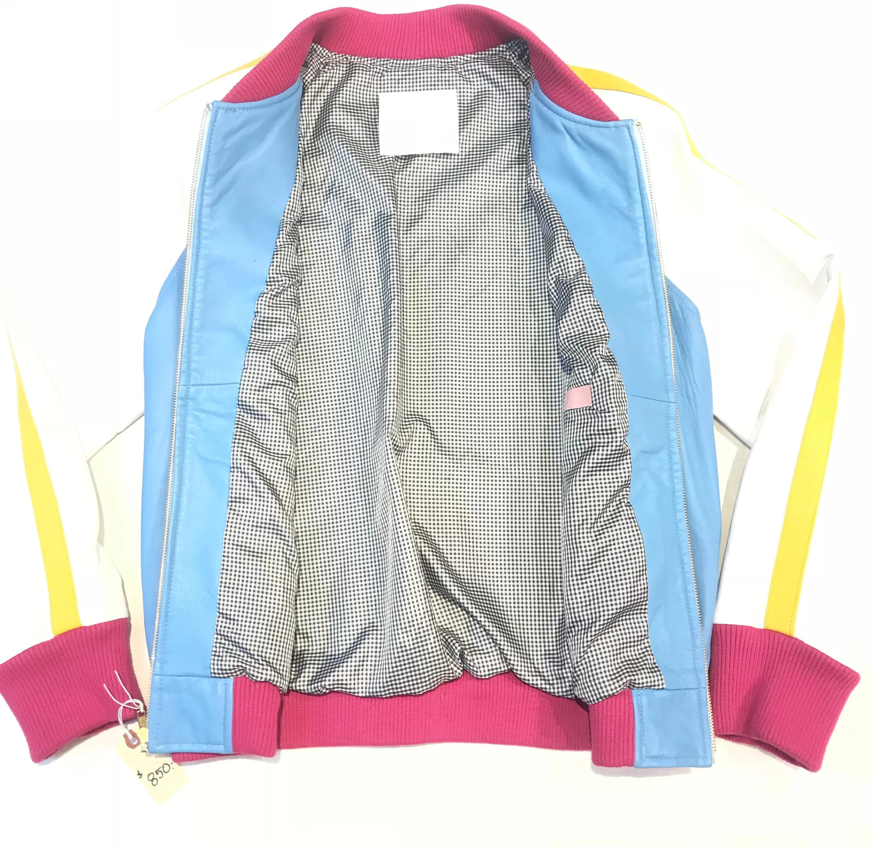 Kashani Multi-Color Lambskin Varsity Jacket