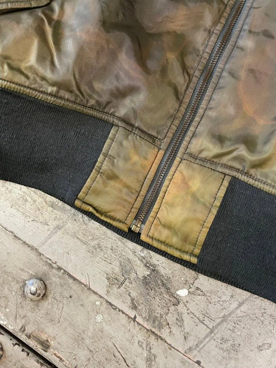 (L) 1990s Distressed Faded MA-1 Bomber Jacket