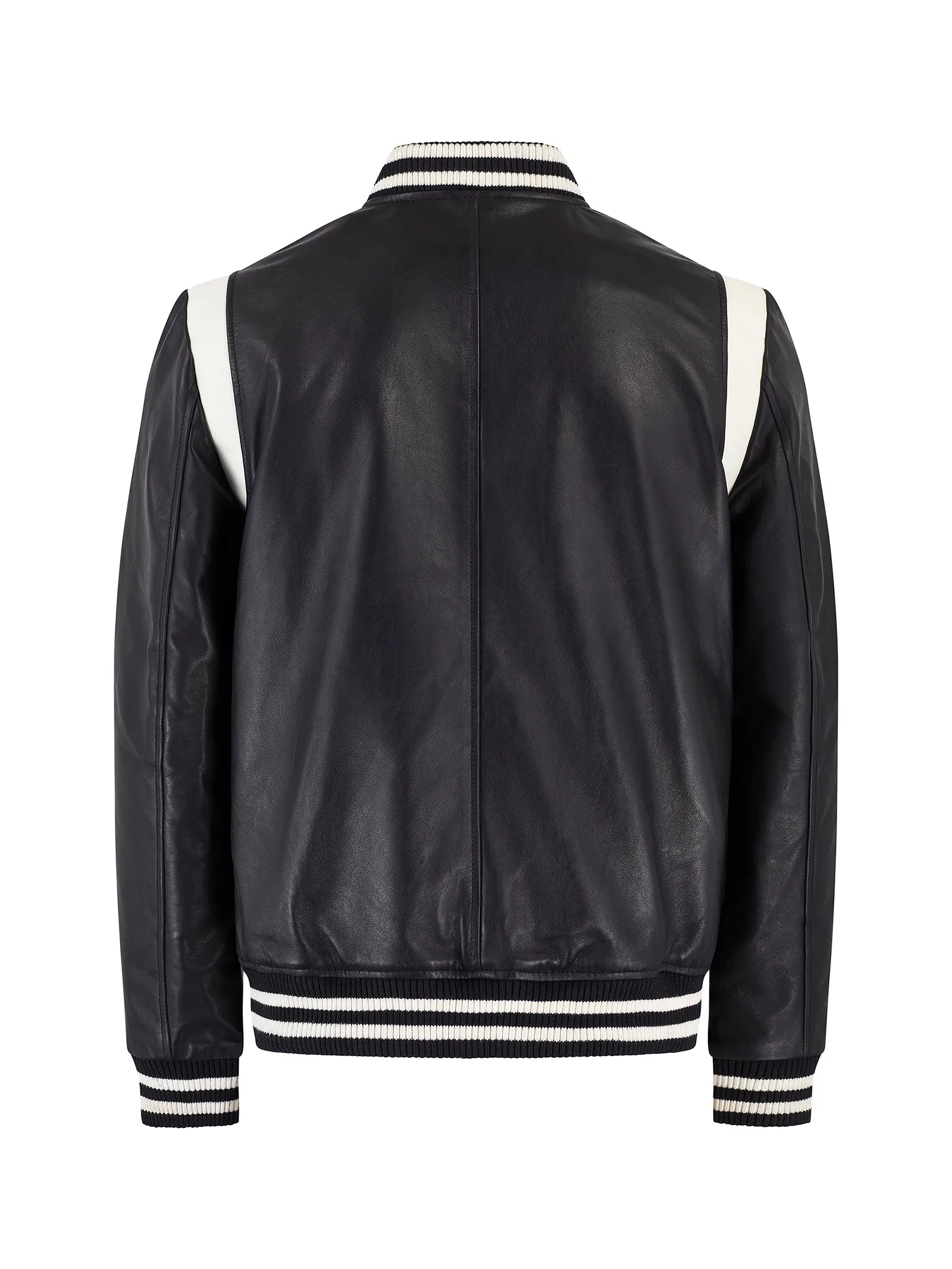 Leather Teddy Bomber Jacket