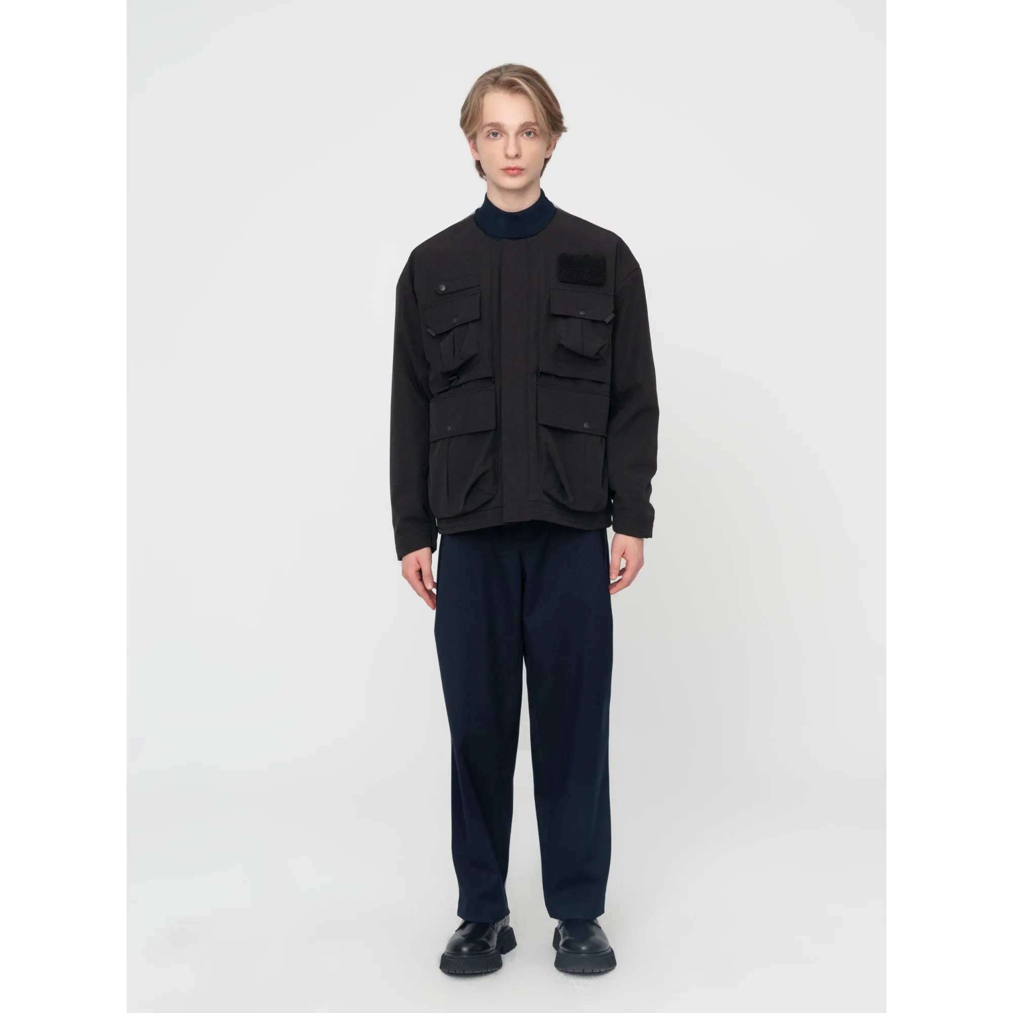 Men Technical Bomber Fishing Jacket - Black