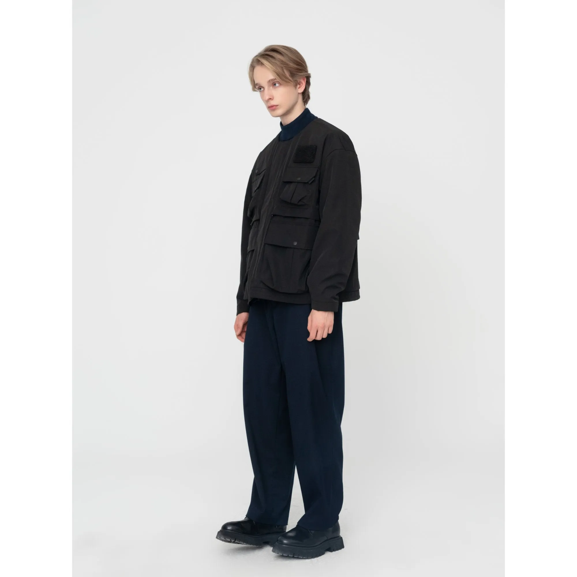 Men Technical Bomber Fishing Jacket - Black