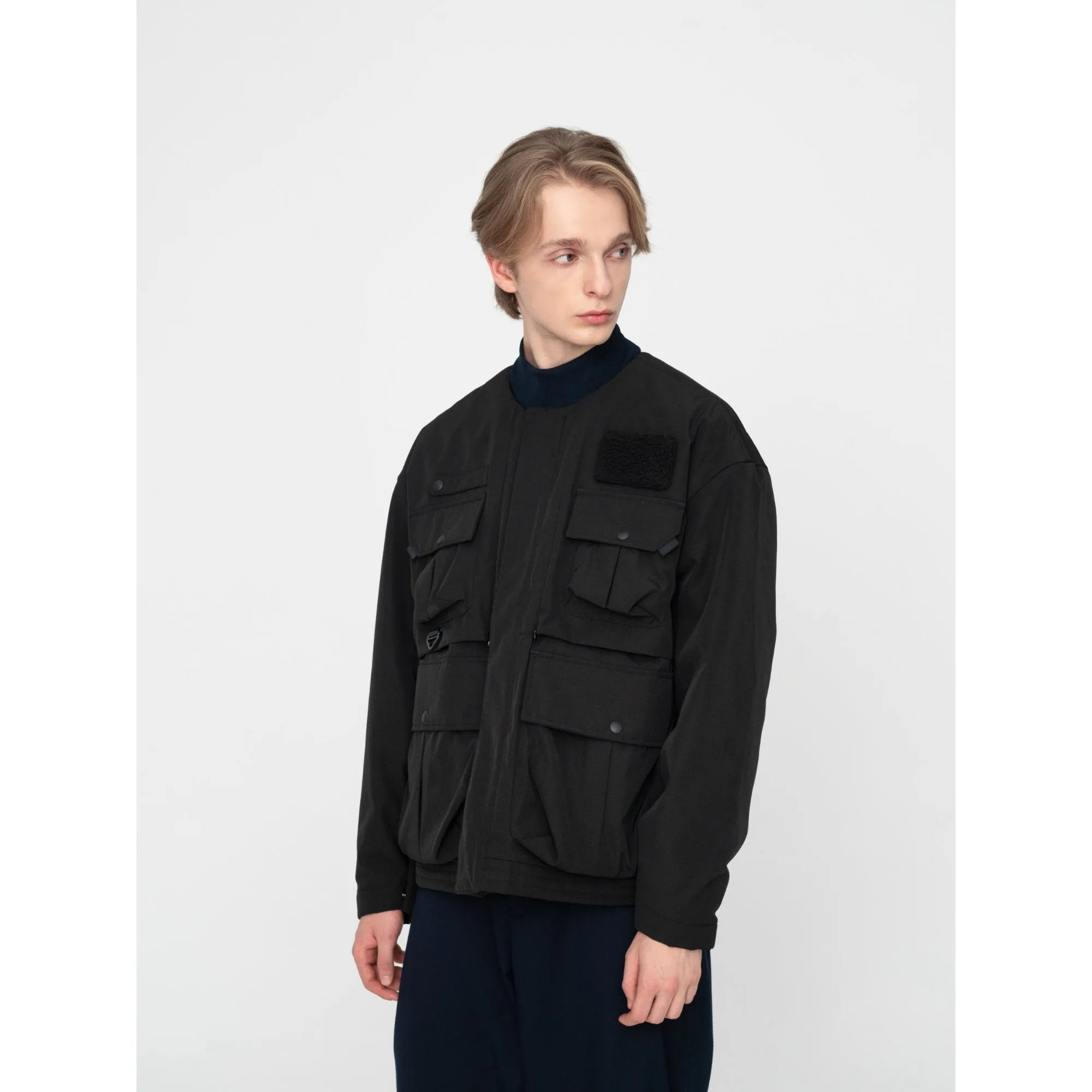 Men Technical Bomber Fishing Jacket - Black