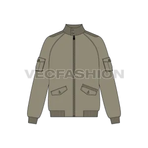 Mens Aeronautical Bomber Jacket