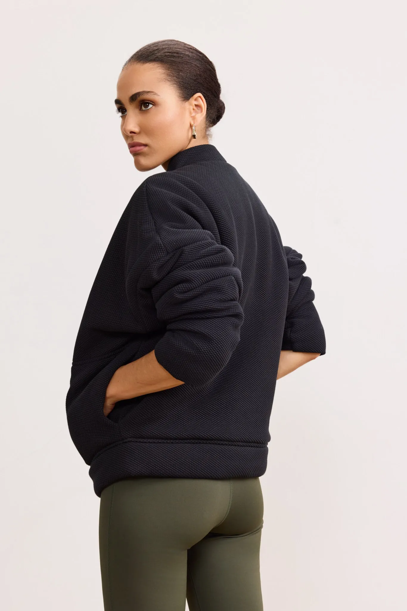 MOON CLASSIC oversized padded bomber - Black