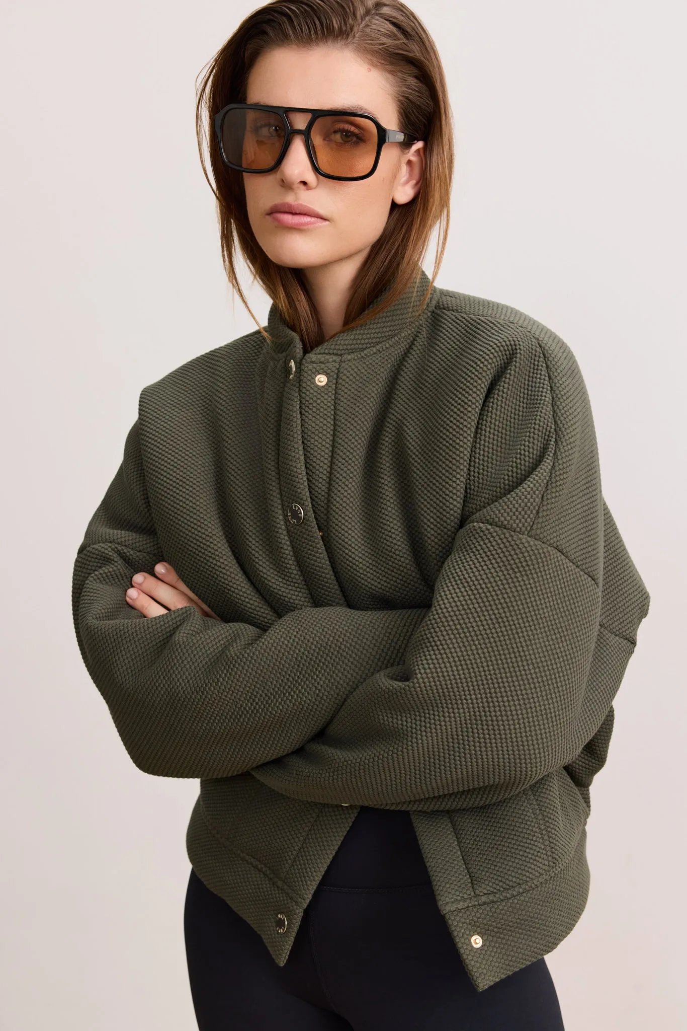 MOON CLASSIC oversized padded bomber - Deep Moss