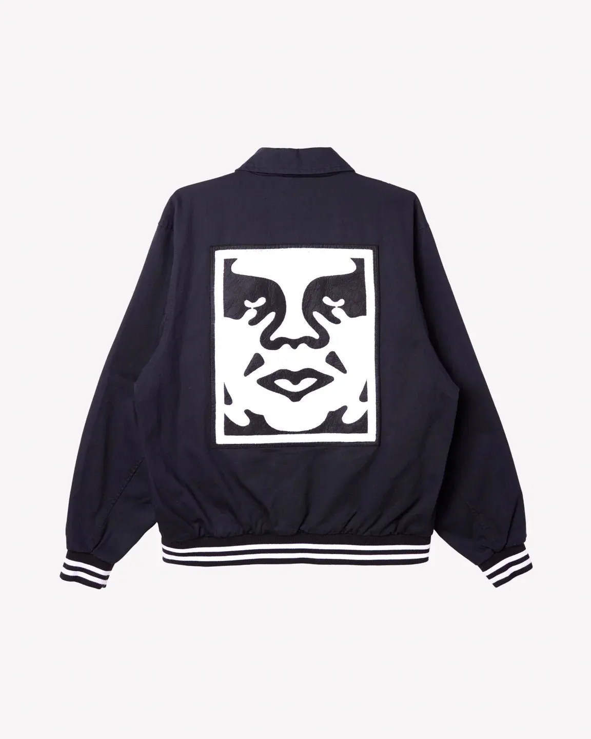 Obey - Icon Face Varsity Jacket - Black