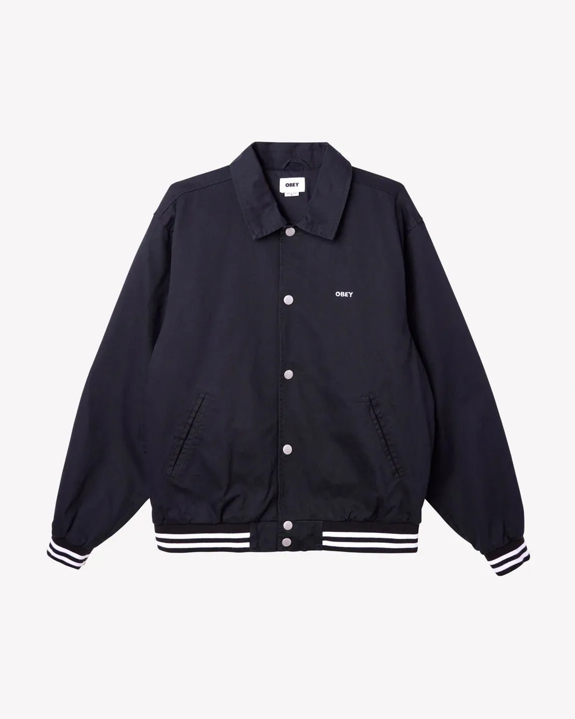 Obey - Icon Face Varsity Jacket - Black