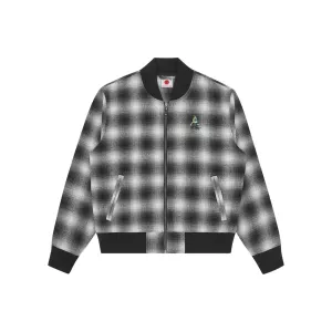 Plaid Bomber Jacket (Grey Check)