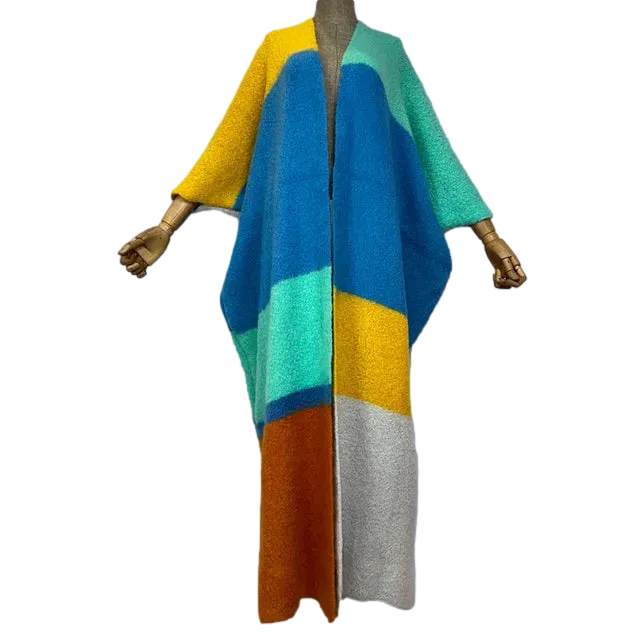 Pre Order:  Warm Colorful Vibe Maxi Cardigan - WINI