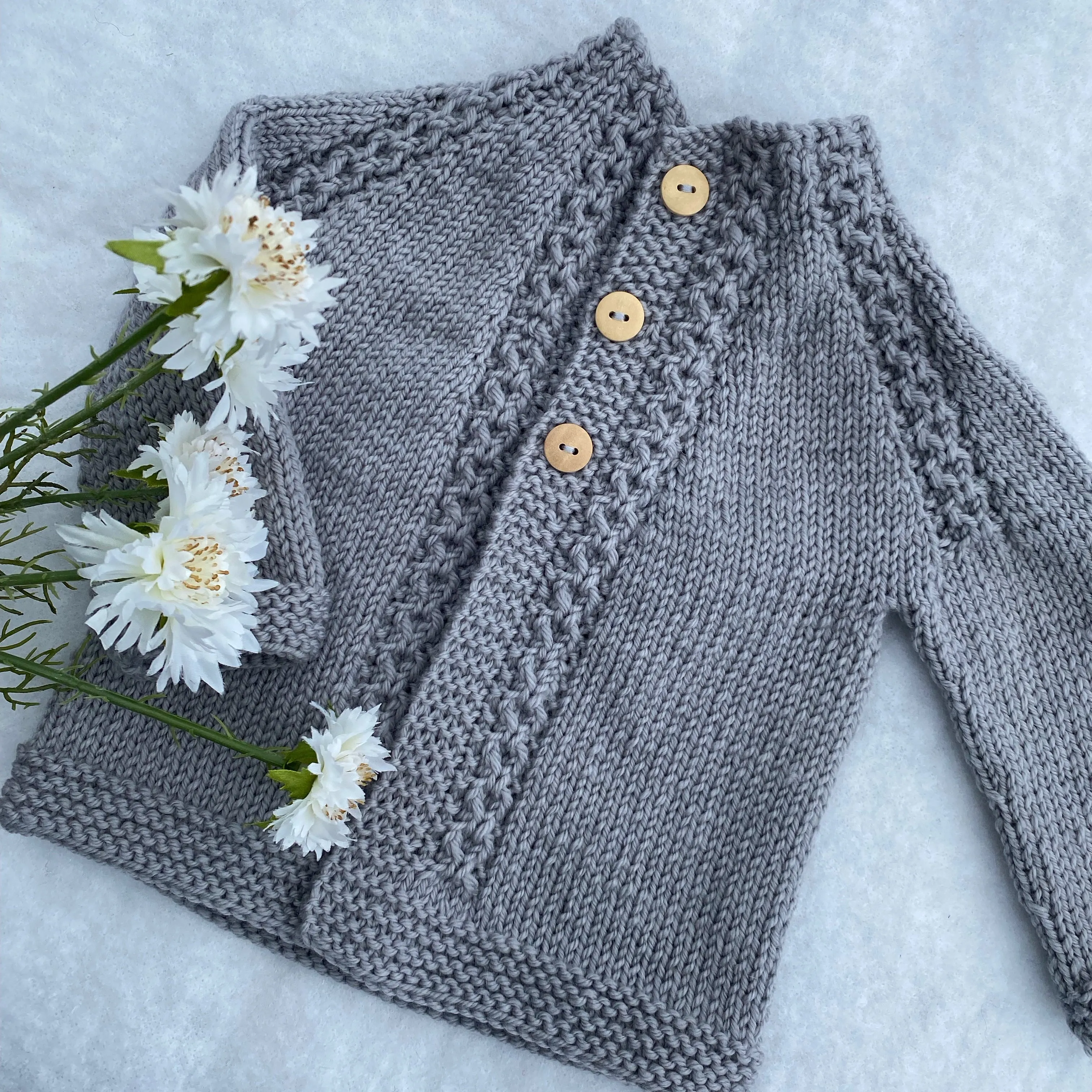 "Falcon" merino baby cardigan