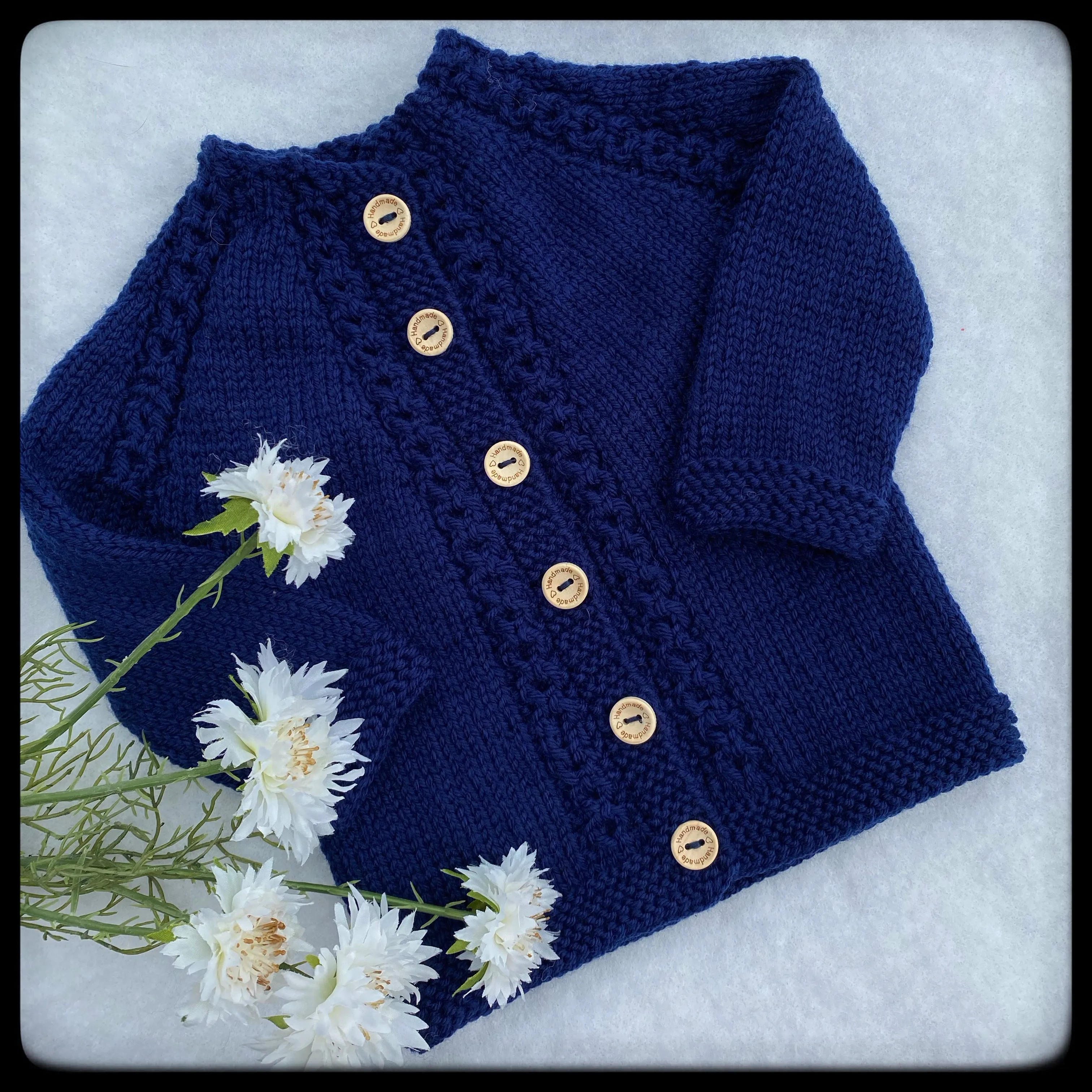 "Falcon" merino baby cardigan