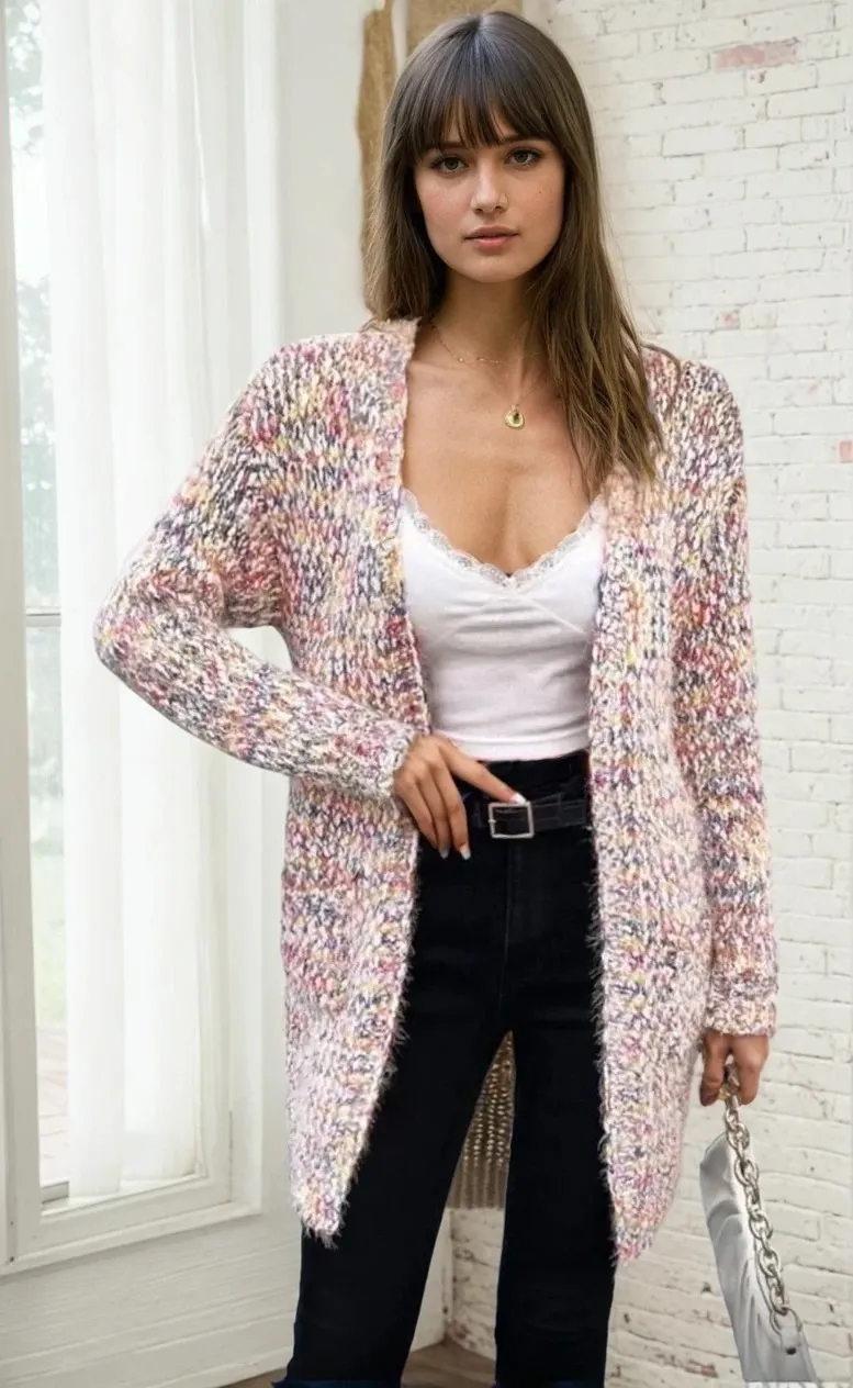 Rainbow Harmony Knit Cardigan